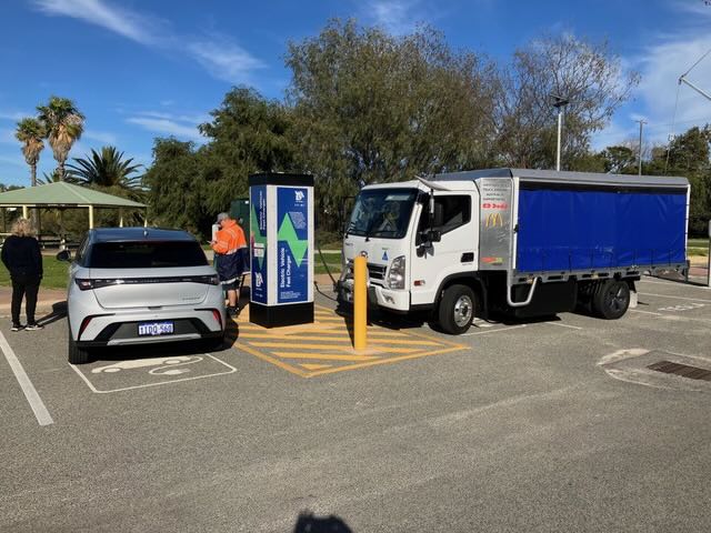 TheDriven_io's tweet card. The first electric truck to do a lap of Australia has arrived in Canberra after successfully negotiating some charging challenges across the top end.