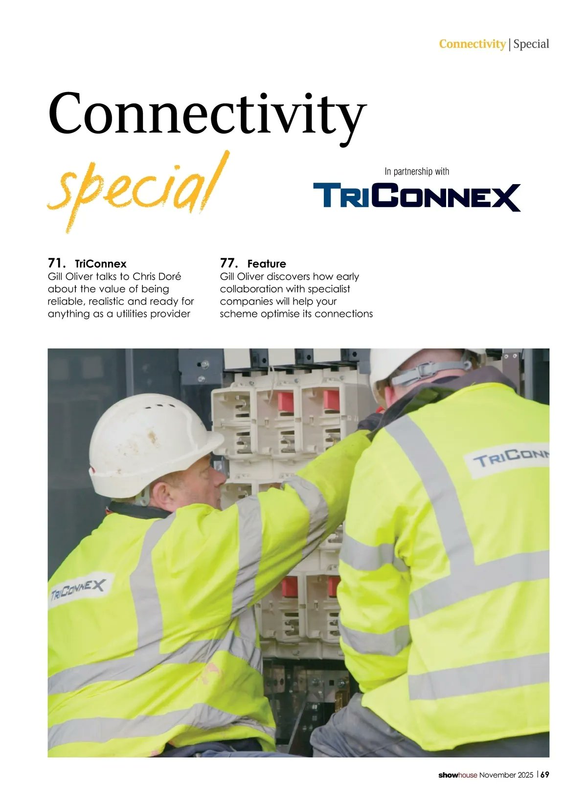 ShowHouse_'s tweet card. Showhouse Magazine November 2025 Page 71