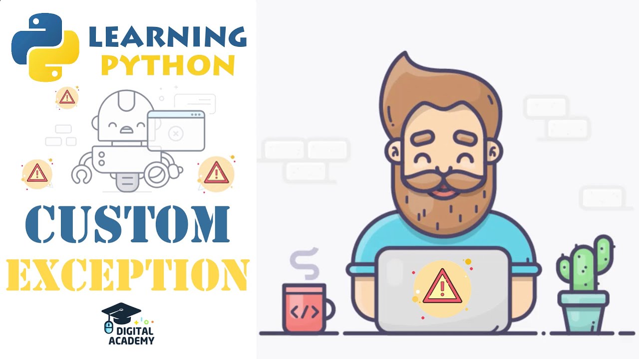 DigitalAcademyy's tweet card. Raise User Defined Exceptions in Python (Custom Exceptions) - Python...
