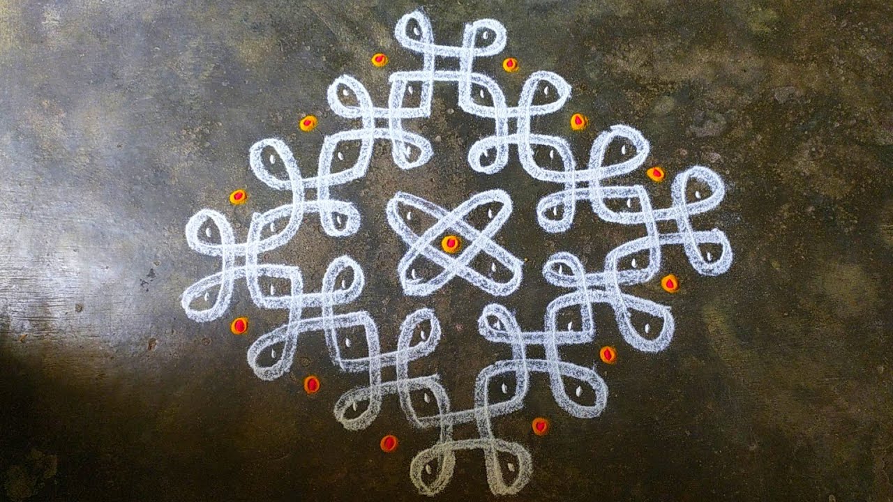 TodayKolangal's tweet card. SMALL Muggulu designs | Very Easy Navratri Padi Kolam | Simple...