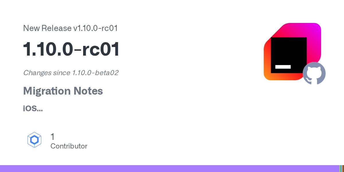 nicolaou_nicos's tweet card. Changes since 1.10.0-beta02 Migration Notes iOS Removed deprecated since 1.8.0 defaultUIKitMain(). Please follow up-to-date guidelines to create an iOS application #2578 Fixes Multiple Platforms ...