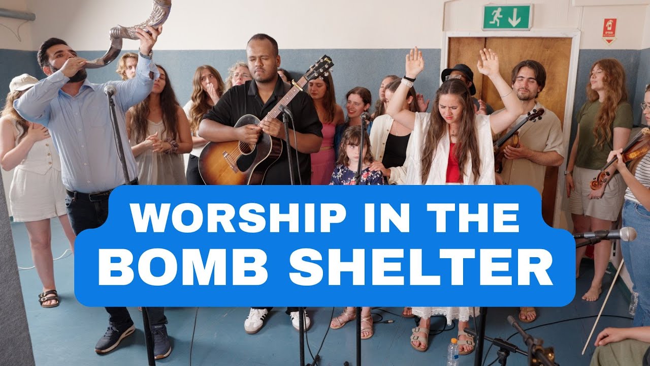 oldpaths76's tweet card. Israelis and Iranians Worship in a Bomb Shelter