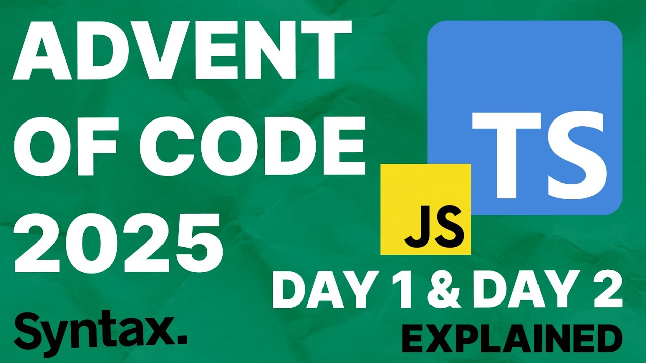 CodingGarden's tweet card. Advent of Code | Day 1 and Day 2 Explained | JavaScript / TypeScript