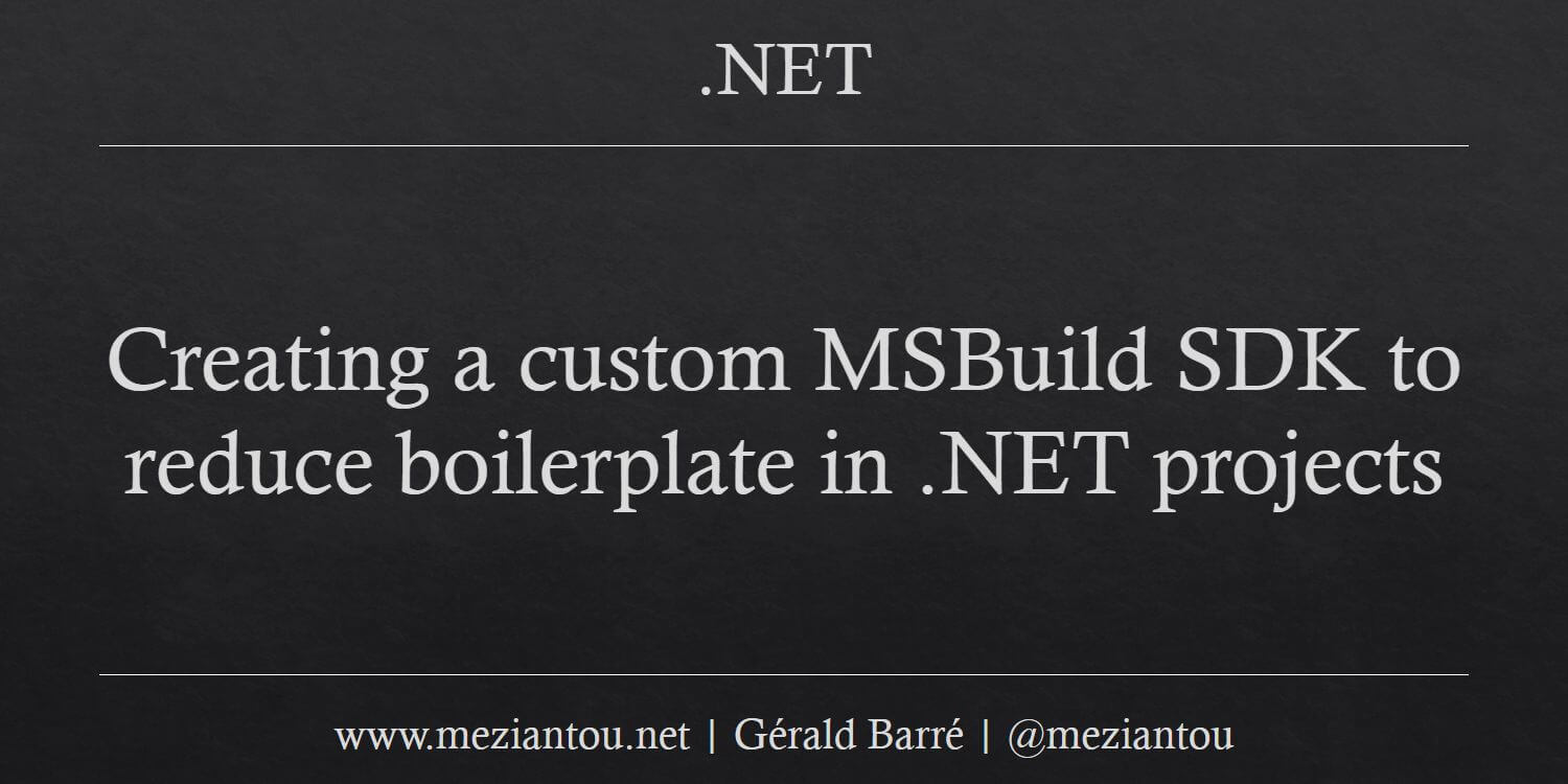 devdigest_today's tweet card. Learn how to create custom MSBuild SDKs to enforce coding standards, add packages dynamically, and configure .NET projects consistently.