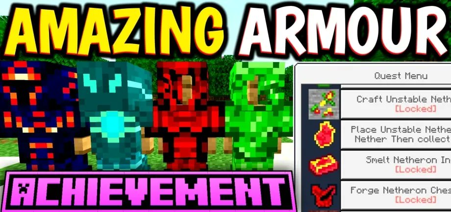 modbay_feed's tweet card. Amazing Armor Addon aims to enhance the Minecraft experience by offering upgraded armor and weapons.