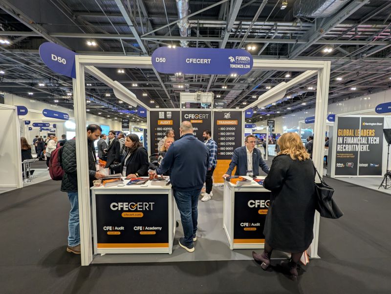 CfeCert's tweet card. We’re here at FinTech Connect with one clear mission: help FinTechs grow with trust, compliance, and internationally accredited certification. From startups scaling fast to established players...