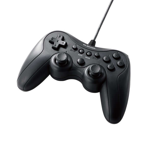 anony403's tweet card. XInput/DirectInput両対応で幅広いゲームが楽しめる！ 振動モーターなしで軽量なストレート配置(PS系)の有線13ボタンスタンダードゲームパッド。