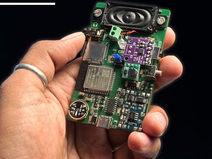 Hacksterio's tweet card. Ask anything, get answers on the go! Build a portable voice assistant with Gemini AI & ESP32 for seamless, smart voice interactions