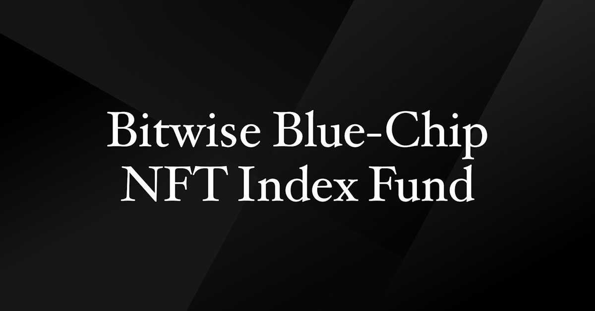 teddyfuse's tweet card. The Fund seeks to track an index of the most valuable and well-established NFT collections in the Arts and Collectibles sector.