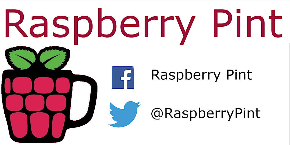 RaspberryPint's tweet card. A fun night talking tech. A lot of electronics, controller, Raspberry Pi projects. All ages - everyone is nerdy and lovely. Join us.