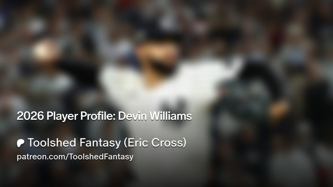 EricCrossMLB's tweet card. Get more from Toolshed Fantasy (Eric Cross) on Patreon