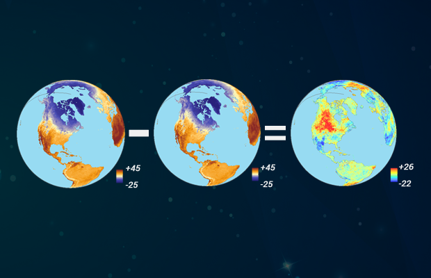 GisGeography's tweet card. Map algebra is a cell-by-cell combination of stacked raster grids. It uses math-like functions with arithmetic, statistics and trigonometry operators.
