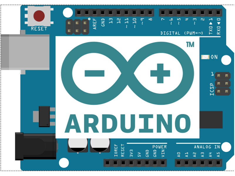 MyWebMinder's tweet card. Article about the Arduino microcontroller with an easy example to follow example using a photo sensor to determine whether to switch an LED light on.