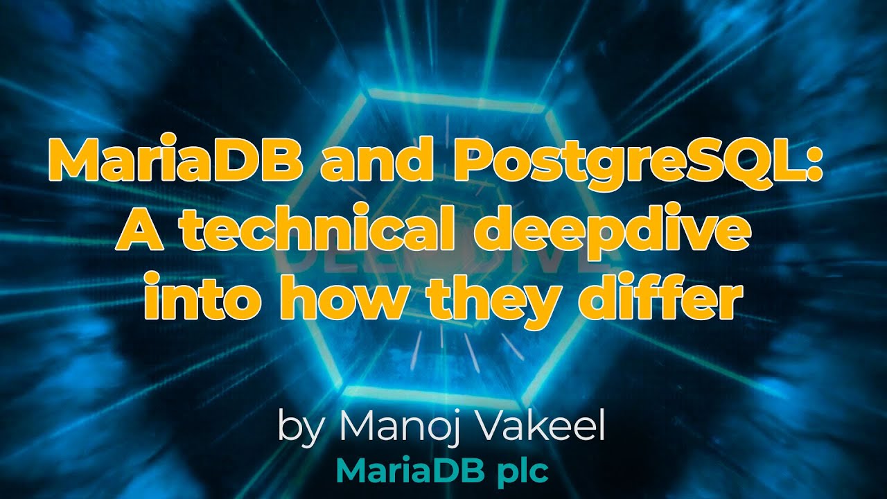 debasishg's tweet card. MariaDB and PostgreSQL - A technical DeepDive into how they differ