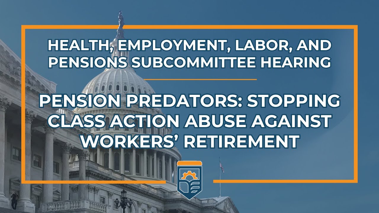 RepRickAllen's tweet card. Pension Predators: Stopping Class Action Abuse Against Workers’...