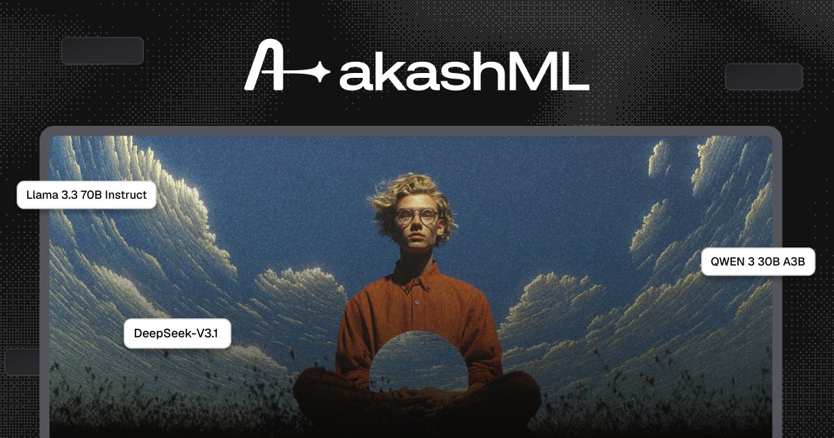 gregosuri's tweet card. High-performance, low latency AI inference service built on Akash Network. Get limited early access now!