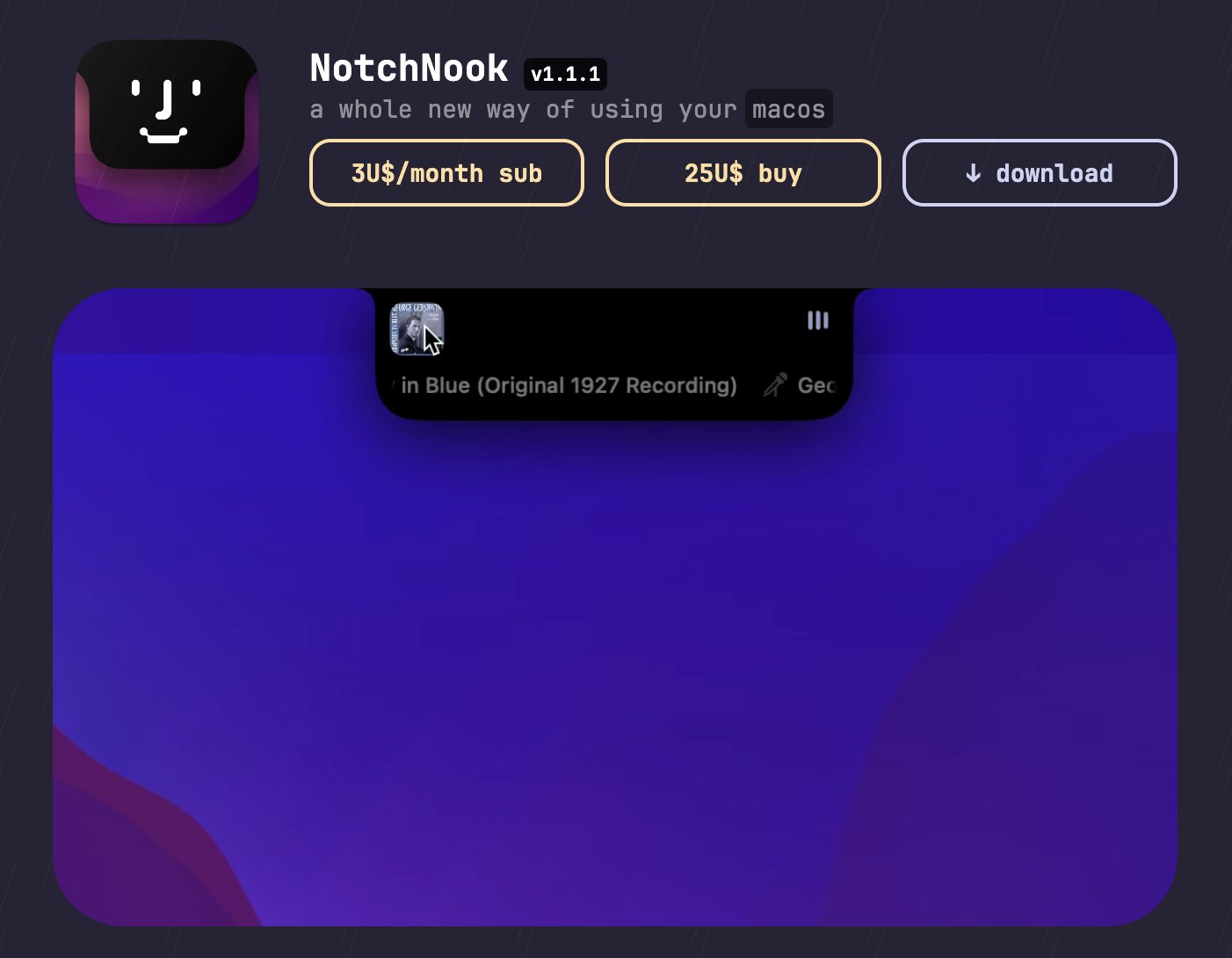 linux_motd's tweet card. A whole new way, full of possibilities of using your macos notch