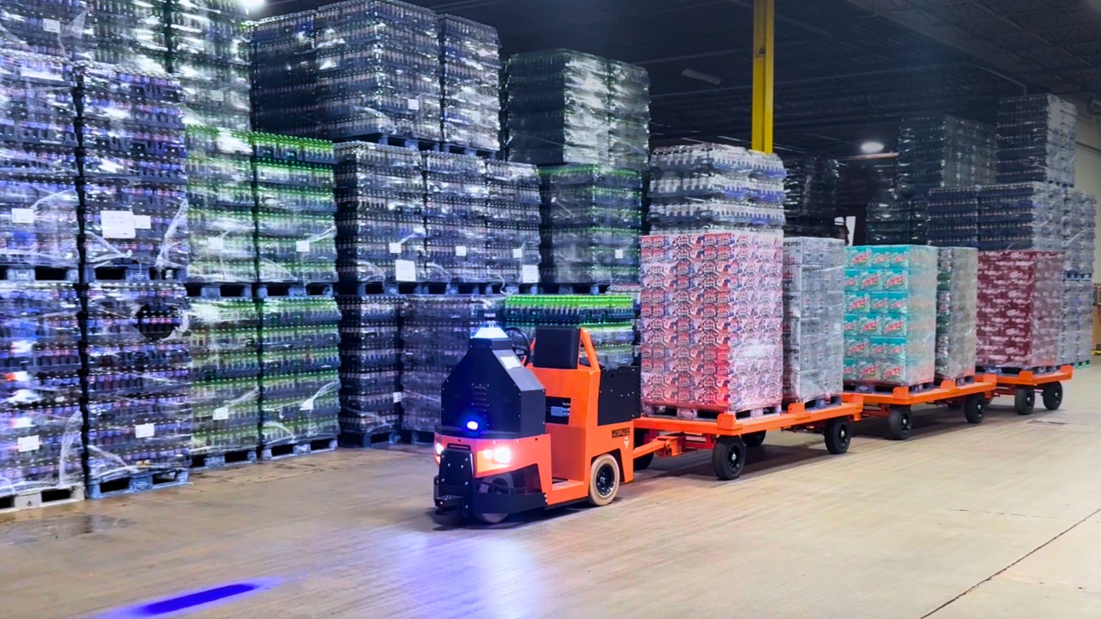 cyngn's tweet card. Cyngn announces partnership with G&J Pepsi to implement the DriveMod Tugger.