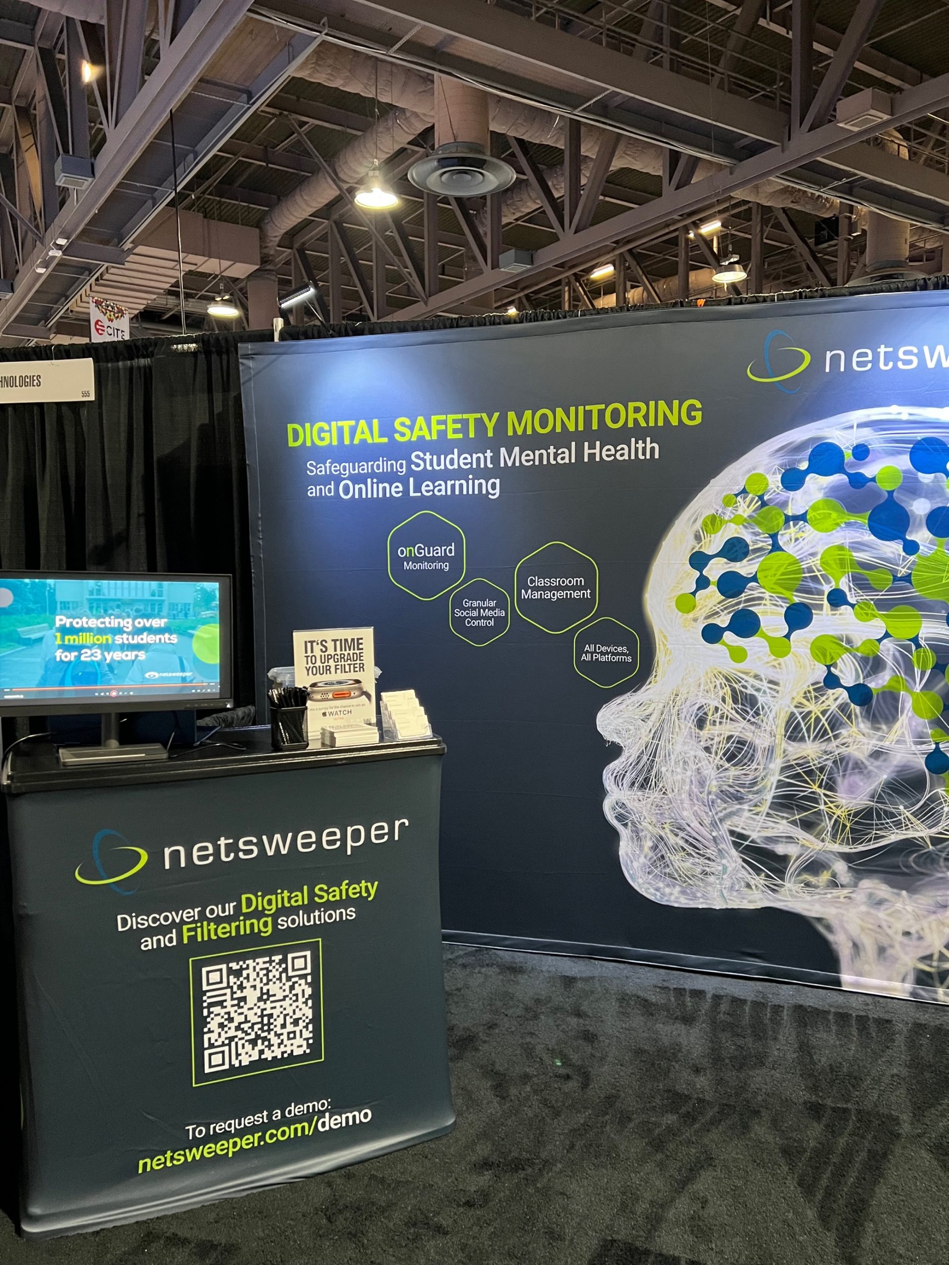 netsweeper's tweet card. Netsweeper is excited to attend WiscNet 2025, where we’ll showcase how our web filtering & digital monitoring solutions help schools create a safer online environment