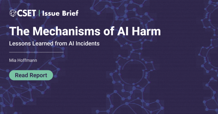 CSETGeorgetown's tweet card. As artificial intelligence systems are deployed and affect more aspects of daily life, effective risk mitigation becomes imperative to prevent harm. This report analyzes AI incidents to improve our...