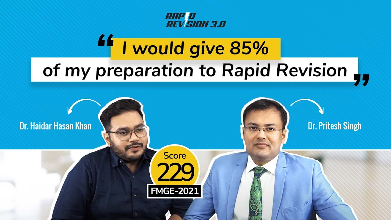 drpriteshsingh's tweet card. Rapid Revision: FMGE 2021 Topper Interview | Dr. Pritesh Singh | Dr....