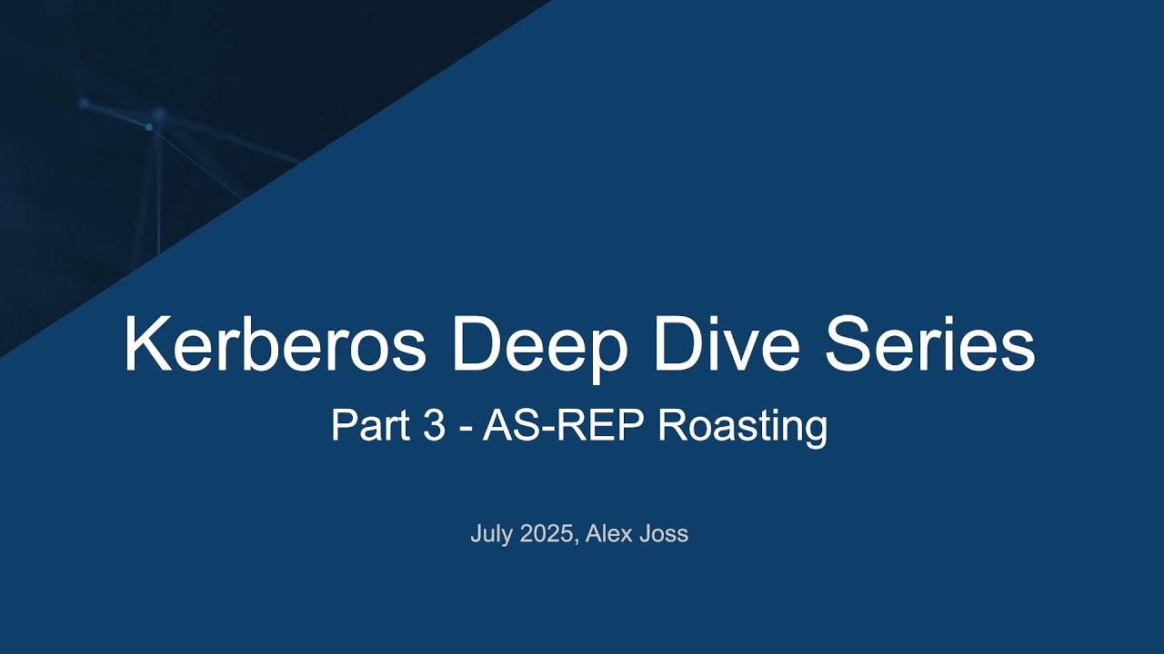compasssecurity's tweet card. Kerberos Deep Dive Part 3 - AS-REP Roasting