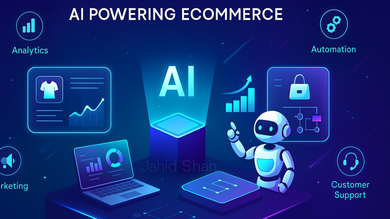 JahidShahwp's tweet card. Unlock the future of online retail with AI! Discover how smart tools can boost sales, automate tasks, and create personalized experiences that turn browsers into loyal customers. The AI Revolution in...