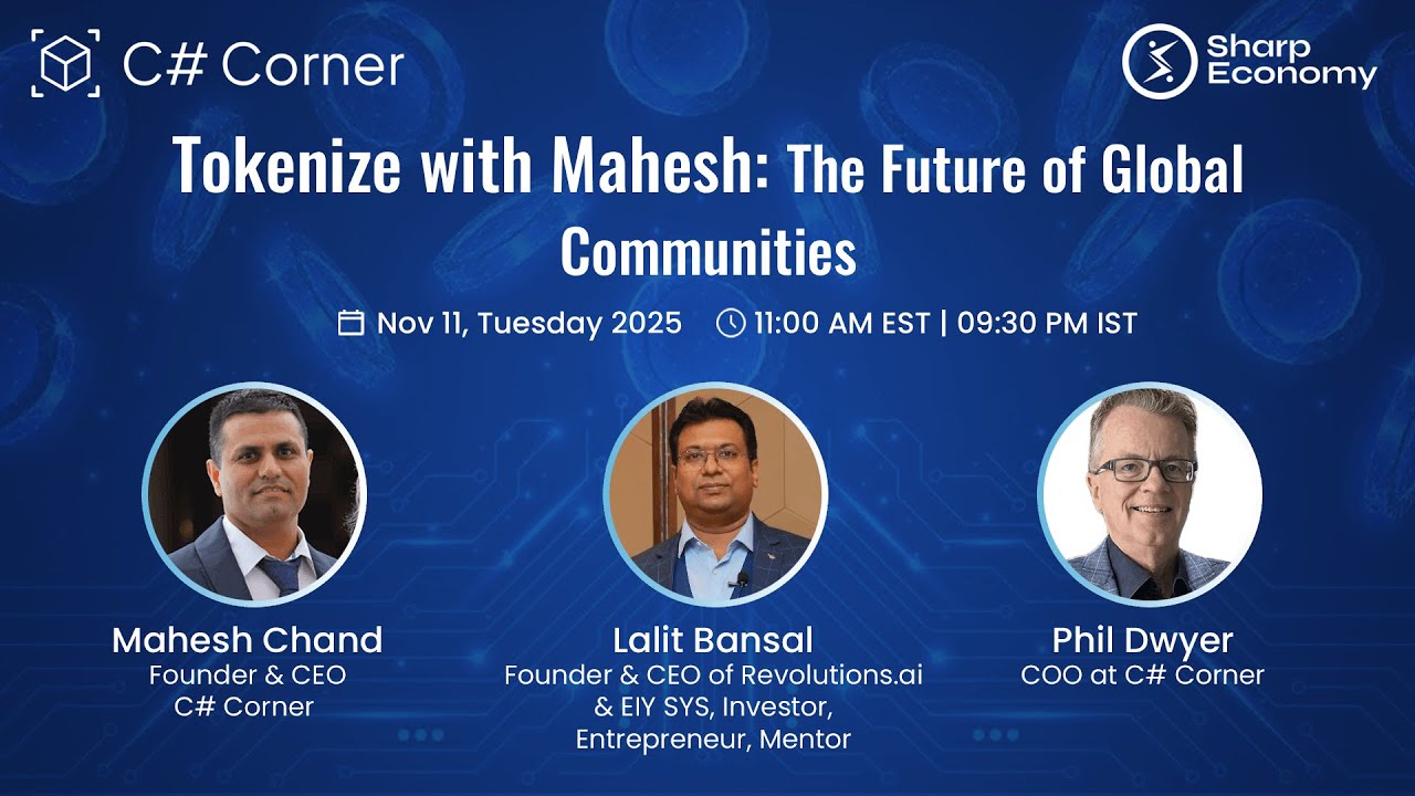 SharpEconomy's tweet card. Tokenize with Mahesh - Ep.1