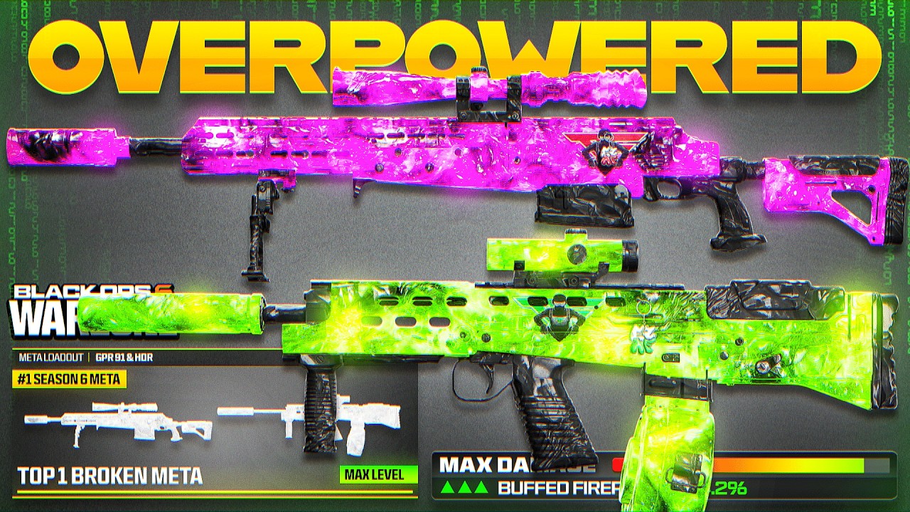 OldManGaming2's tweet card. the *NEW* OVERPOWERED META LOADOUT for WARZONE BO6! (Best Meta Class...