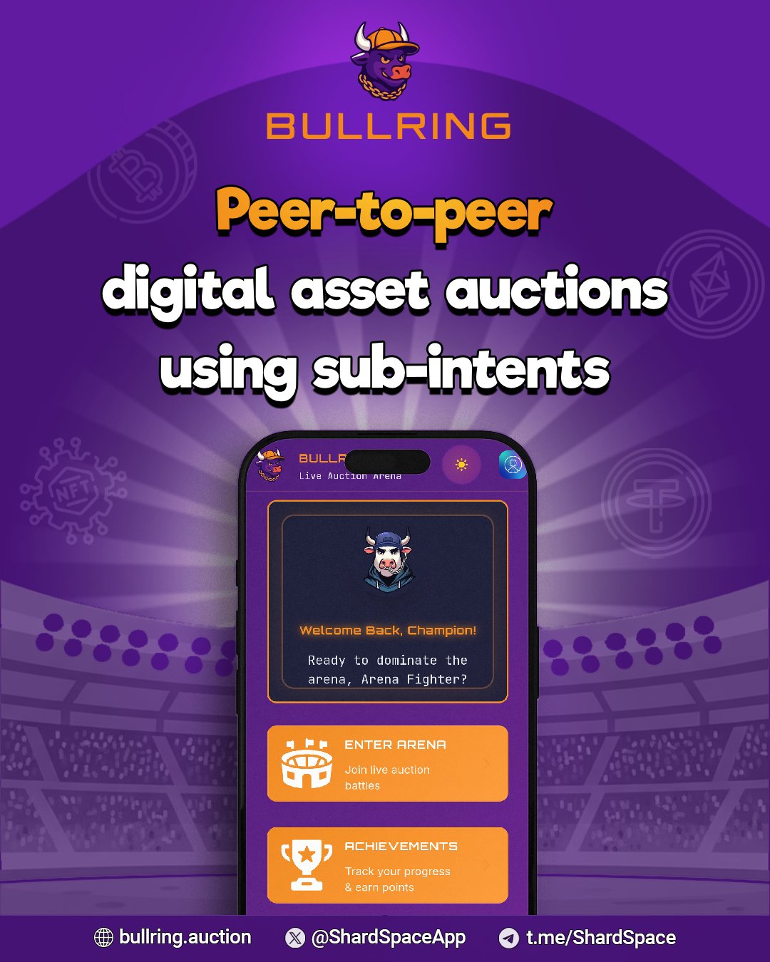 a_vaunt's tweet card. Bullring - Enter the ultimate Web3 auction arena on Radix