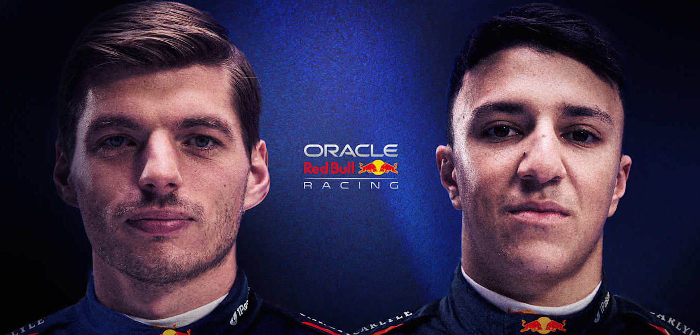 Formule1's tweet card. Isack Hadjar steekt zijn enthousiasme niet onder stoelen of banken na de bevestiging dat hij in 2026 de overstap maakt naar Red Bull.