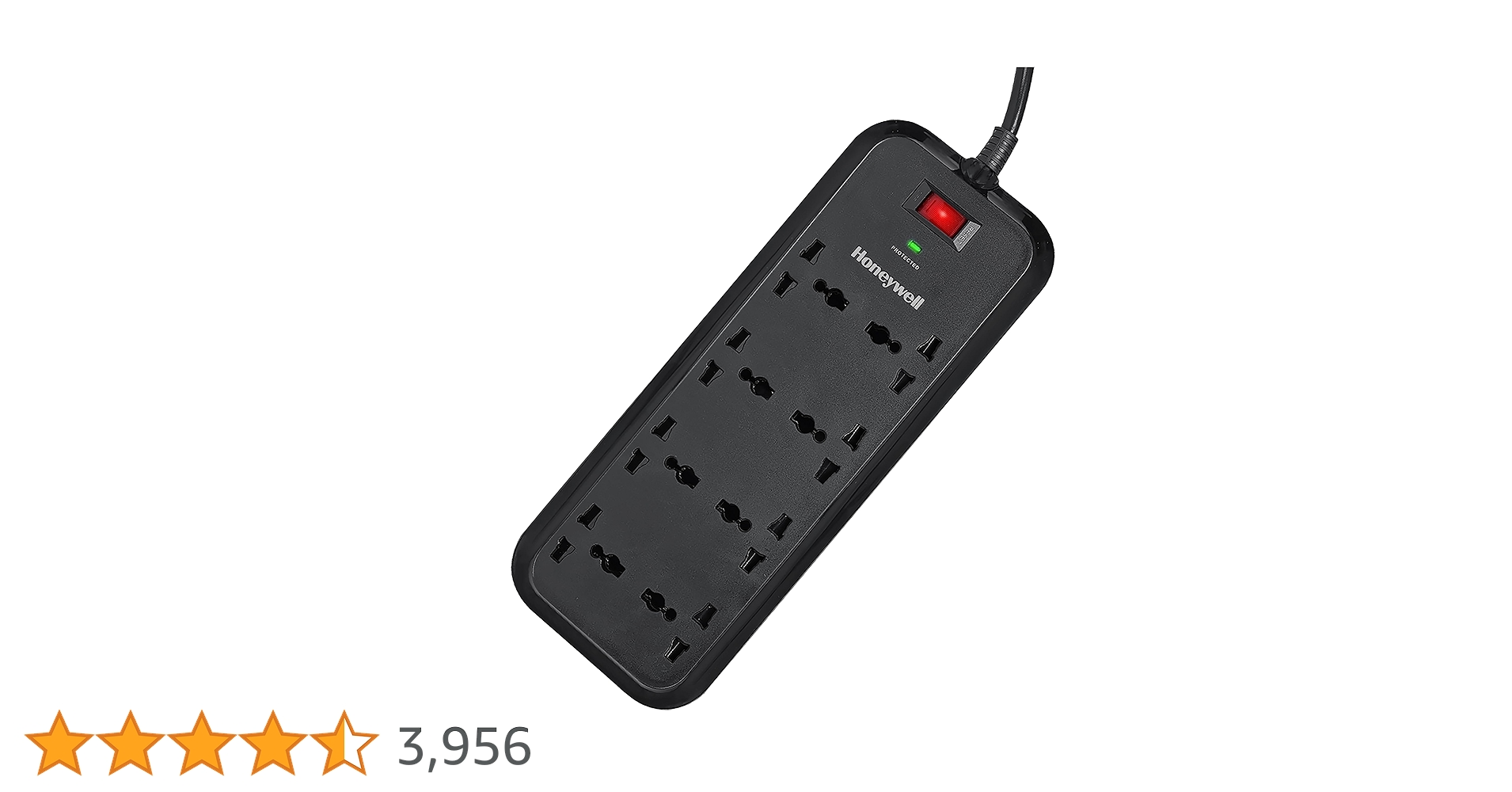 DealsinIND's tweet card. Honeywell 8 Out Surge Protector with Master Switch