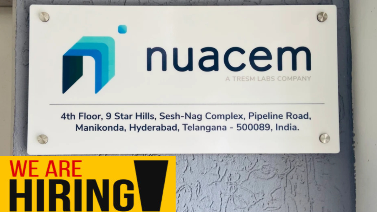 10TvTeluguNews's tweet card. Nuacem AI Hiring: నువాసెం AI కంపెనీ సాఫ్ట్ వేర్ అభ్యర్థులకు గుడ్ న్యూస్ చెప్పింది. సంస్థలో గ్రాడ్యుయేషన్ పూర్తి చేసినవారికి ఫుల్‌టైమ్ జావా స్క్రిప్ట్ డెవలపర్ ఉద్యోగాలు అందించే అవకాశాన్ని కల్పించనుంది.