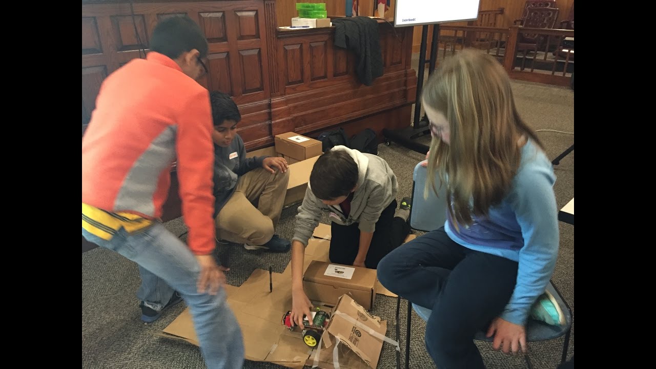 dexterind's tweet card. CoderDojoDC using GoBox, GoPiGo Raspberry Pi Robot Car