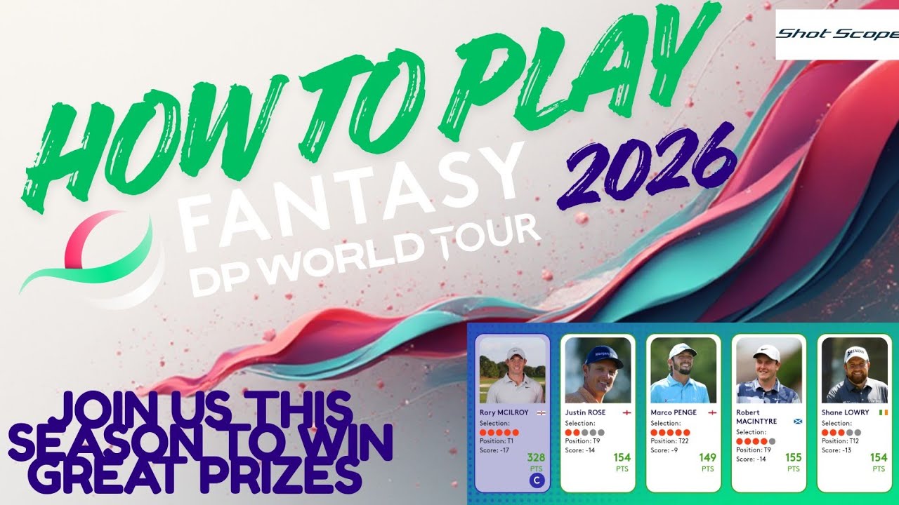 HereWeGolfPod's tweet card. HERE WE GOLF – DP World Tour Fantasy Game Explained 🏌️‍♂️ | Win a...