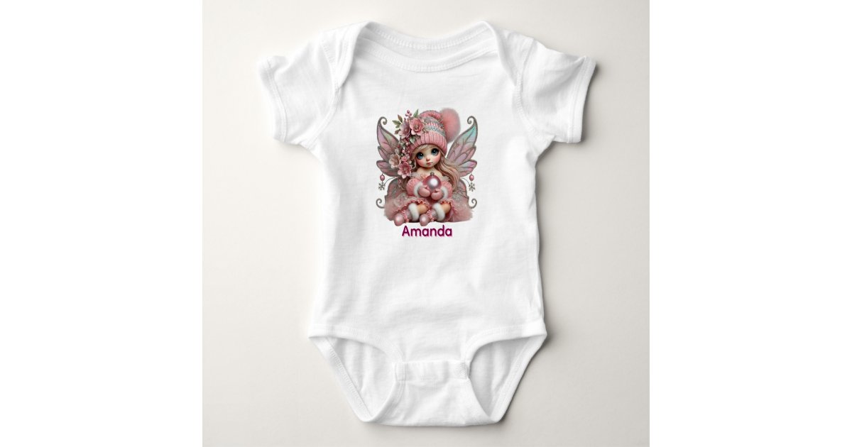 vibesofcolor2's tweet card. A Cute Pink Christmas Fairy One Piece Bodysuit For A Baby Girl