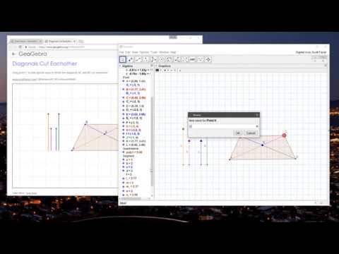 farrarscott's tweet card. GeoGebra Livecast: Diagonals