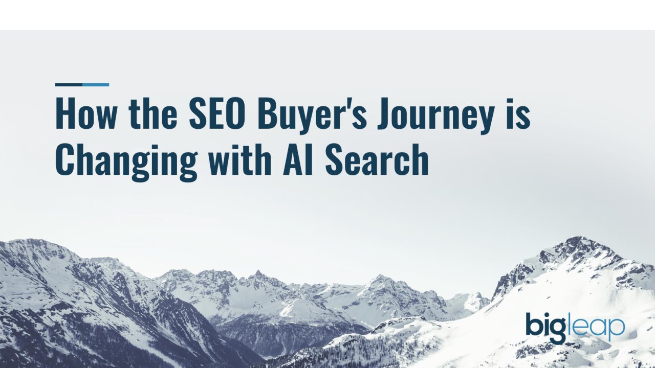 BigLeapMKTG's tweet card. The old SEO funnel was pretty straightforward: Rank as highly as possible Get clicks to your website Provide a great UX to answer questions and educate Create offers and incentives to capture a lead...