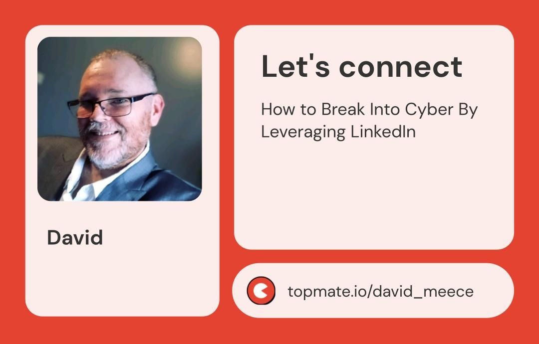 CyberTechDave's tweet card. 💥I'm hosting a "Pay what you can" webinar on How to Break into Cybersecurity By Leveraging LinkedIn" Sat, March 16th. If anyone would like to attend you can sign up below: 👇👇Join webinar here👇?...