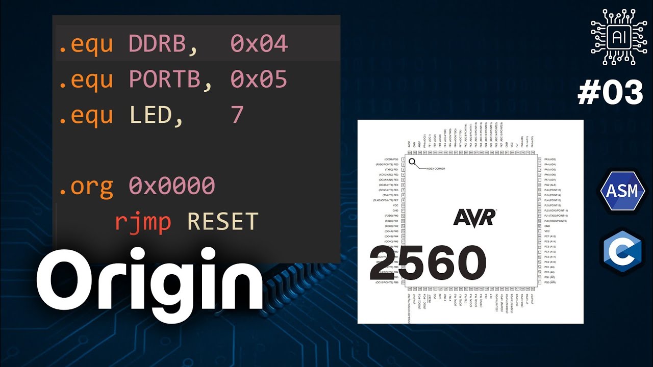 rebwar_ai's tweet card. Bare-Metal Embedded Systems (AVR & ARM) in C & Assembly – blink...