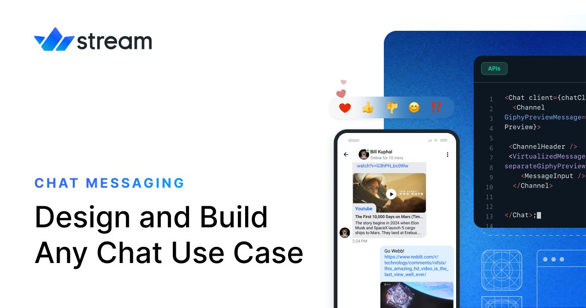 iOSDevWeekly's tweet card. iOS Chat SDK - In App Swift Messaging SDK
