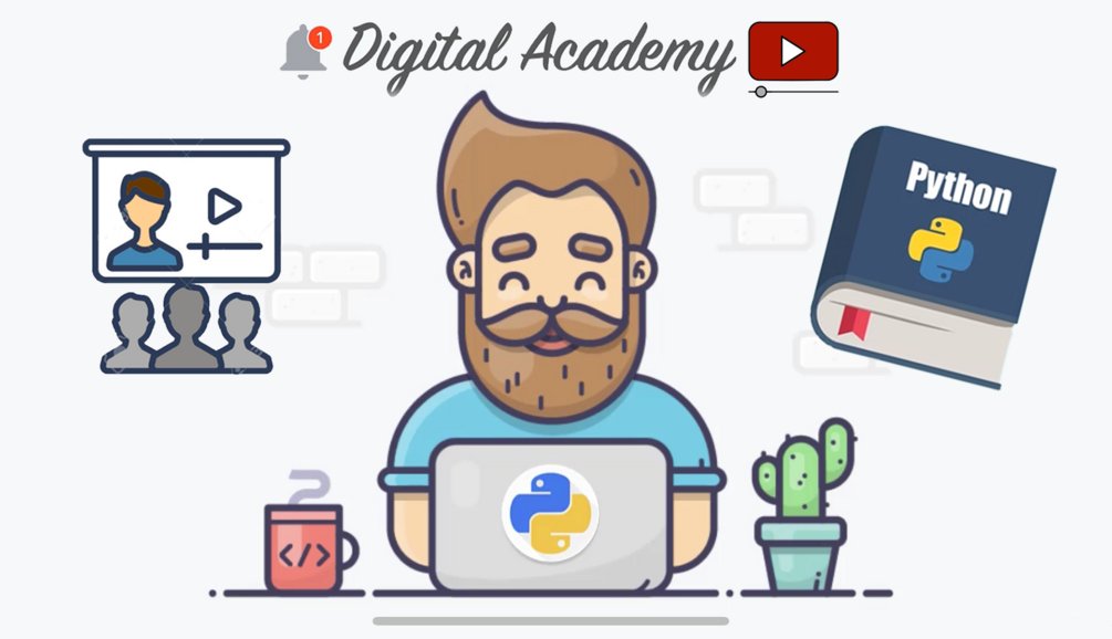 DigitalAcademyy's tweet card. 🐍 Python 101: Python Basics for Absolute Beginners🏆 The Best Python Development Course for Beginners (Fast & Easy)Enroll NOW!🚀 Everything You Need to Program in Python in One Course (includes r...