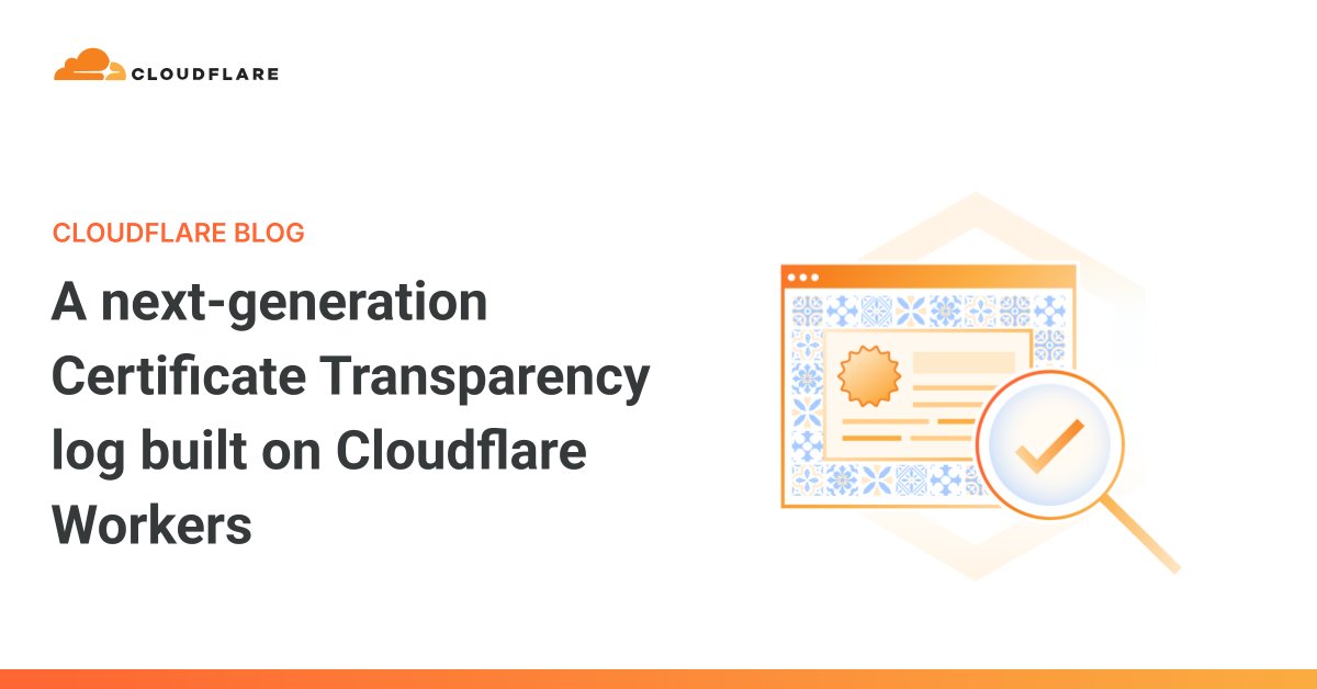JohndMeyer's tweet card. Learn about recent developments in Certificate Transparency (CT), and how we built a next-generation CT log on top of Cloudflare's Developer Platform.