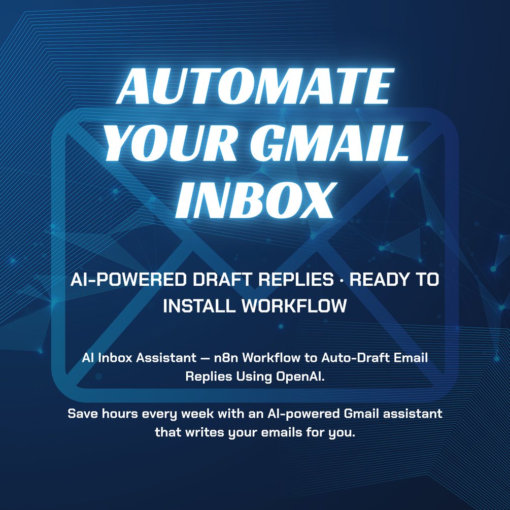 tbolt67's tweet card. This ready-to-deploy n8n automation scans every incoming Gmail message, determines whether it needs a reply, and instantly generates a professional, accurate draft response using OpenAI. The draft ...