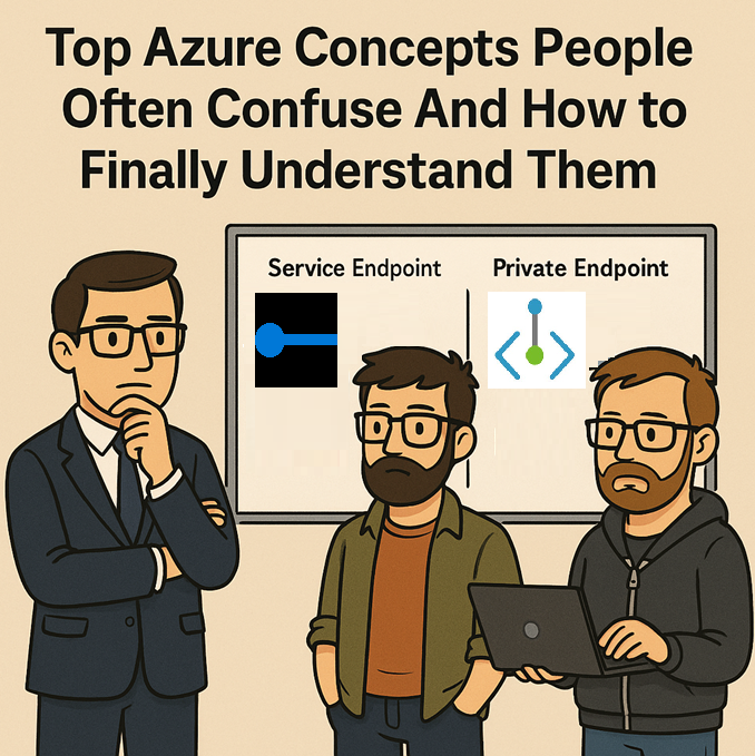 CloudIslamabad's tweet card. Stop confusing Azure basics. Learn the real difference between Service vs Private Endpoints, Managed Identity vs Service Principal, and…