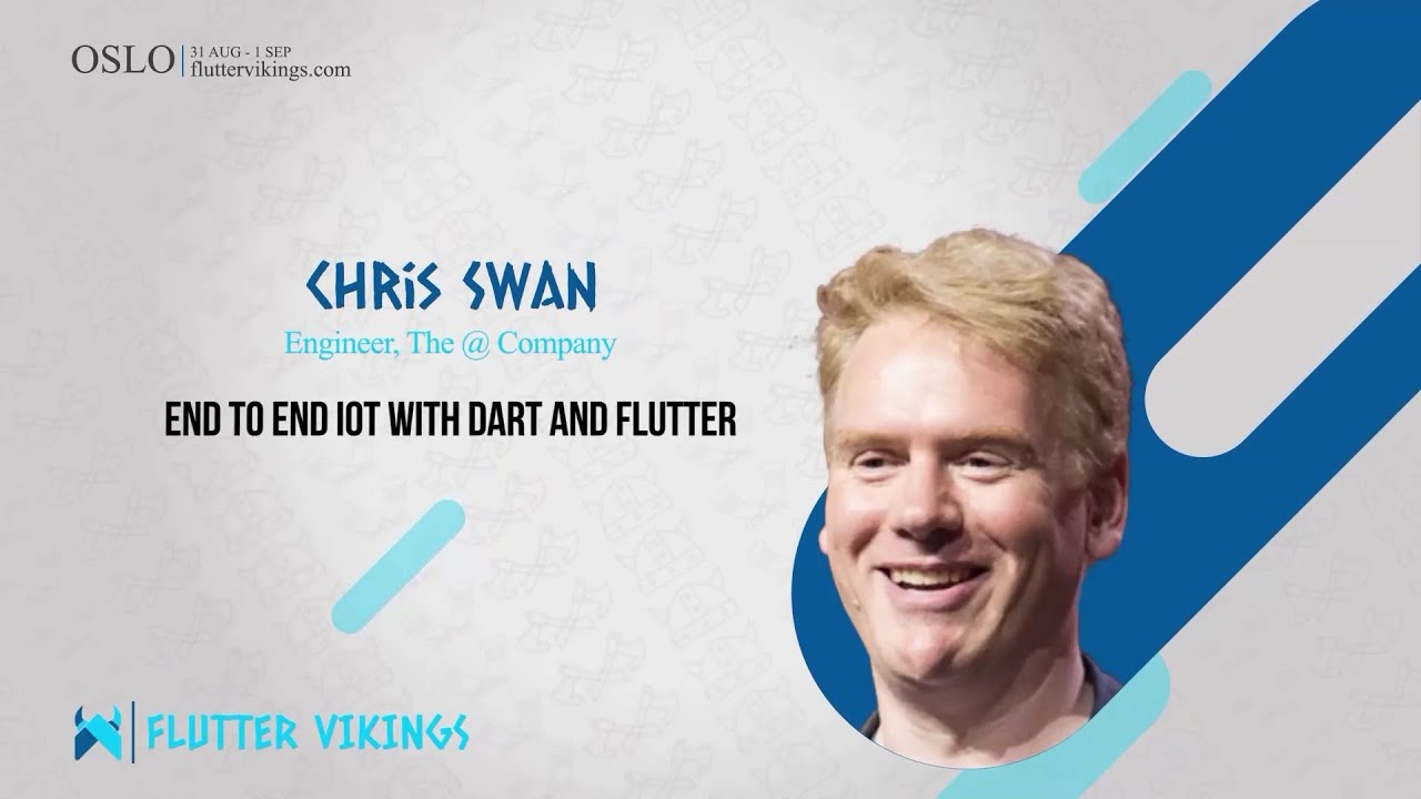 FlutterVikings's tweet card. End to end IoT with Dart and Flutter | FlutterVikings 2022