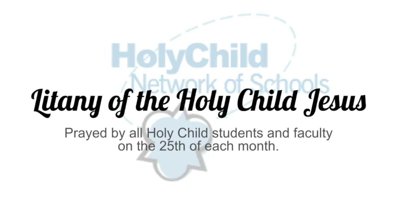 HolyChildSister's tweet card. Holy Child Litany 2021