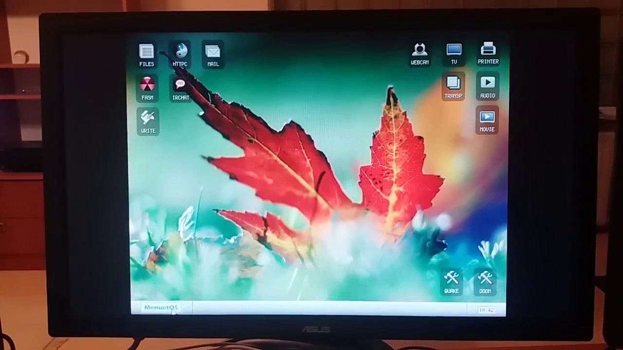 MenuetOS64bit's tweet card. MenuetOS (64bit, 100% asm) - Watching DVD (mpeg-2, pcm)