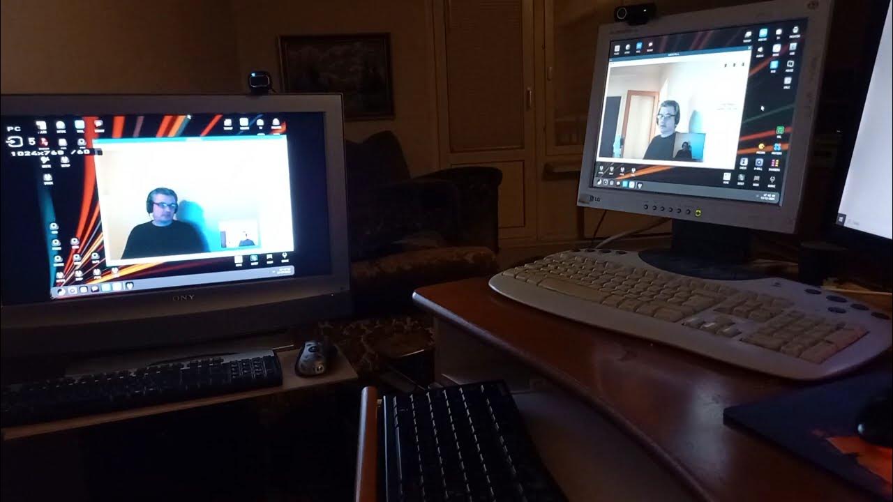 MenuetOS64bit's tweet card. Videocall demo between two MenuetOS computers.