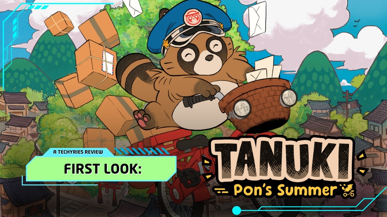 Techyries's tweet card. What Happens When a Tanuki Delivers Mail on a Bike?